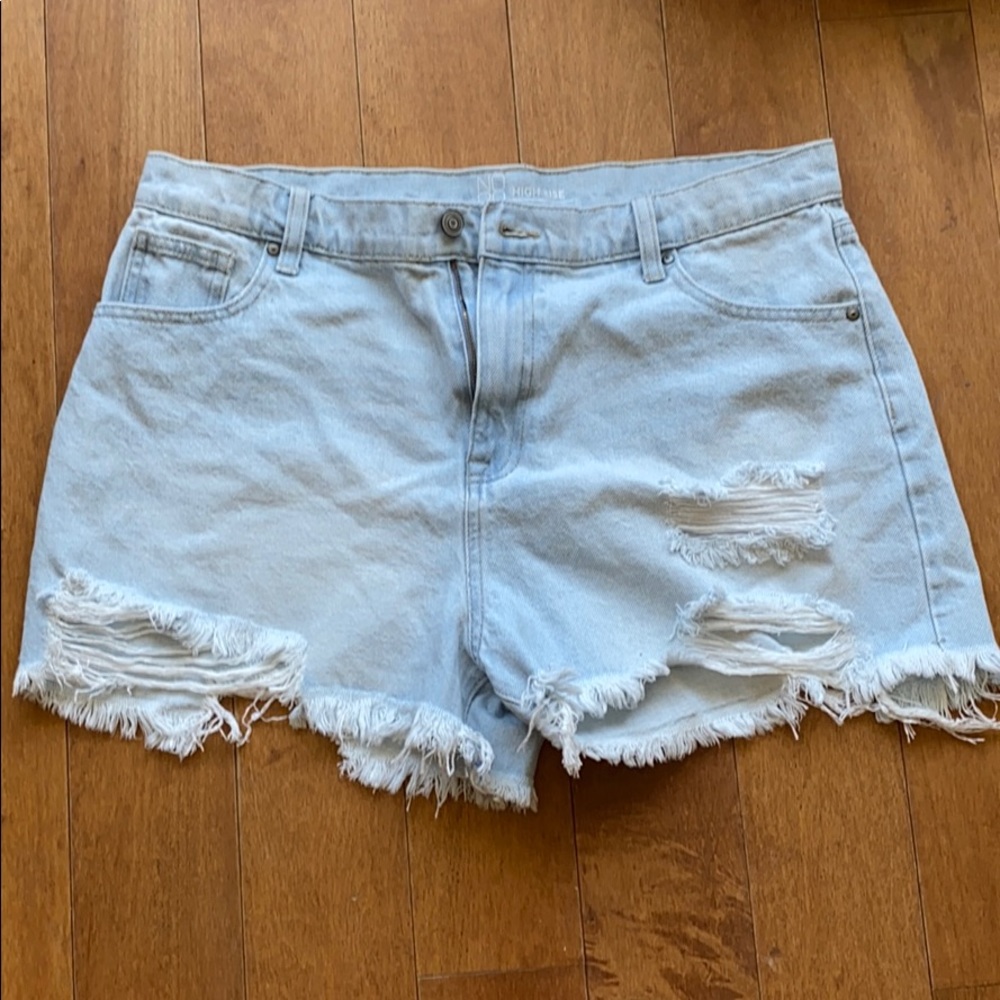 Denim high waisted shorts